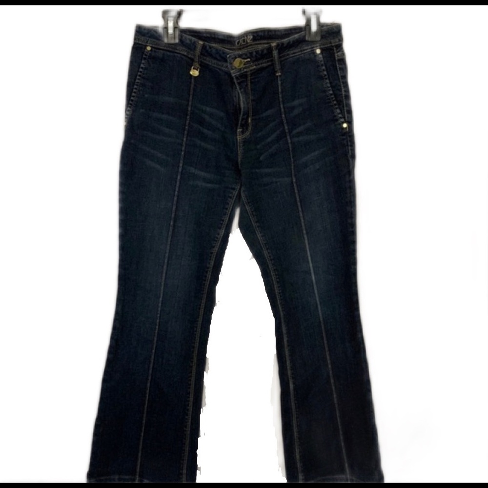 Cache SZ 8 Flare Leg Stitched Seam Jeans
